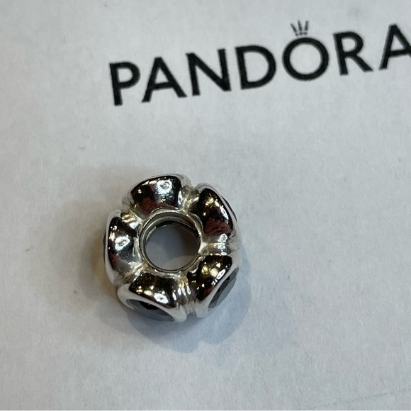 Pandora Silver & Black Oval Lights Charm - Picture 5 of 6
